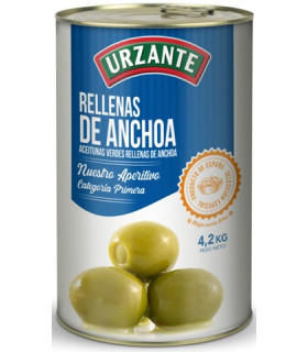 ACEITUNA URZANTE RELLENA DE ANCHOA 4,2KG